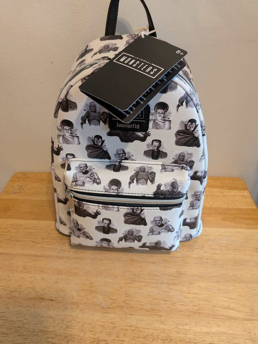 Loungefly Black & White Monsters Backpack